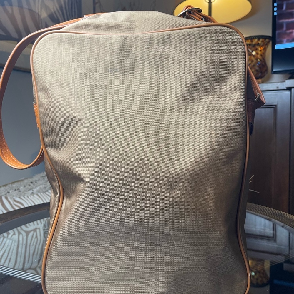 Samsonite Vintage Shoulder Bag Messenger Briefcase Luggage Tan Brown Leather - Picture 3 of 5